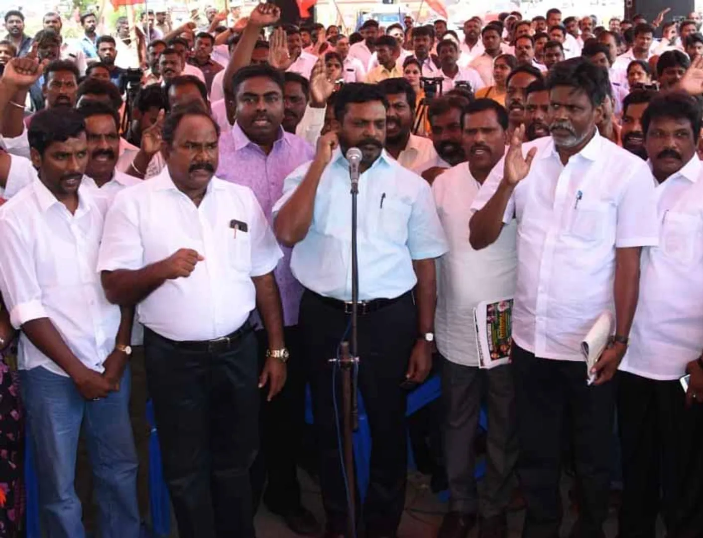 thirumavalavan  Protest